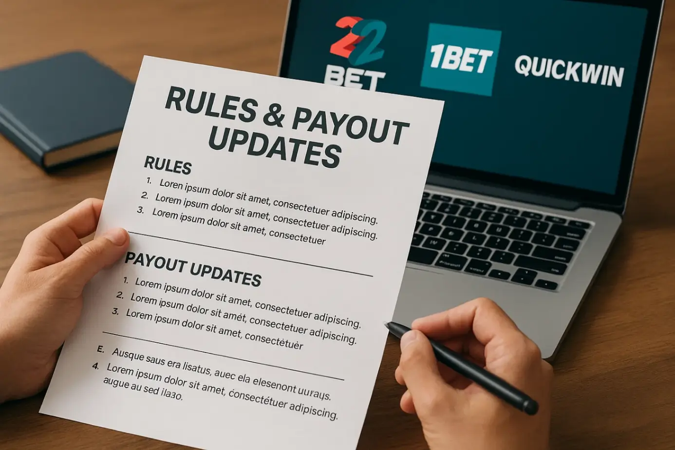 Aggiornamenti delle regole di scommesse e pagamenti su 22bet, 1bet e Quickwin nel 2025