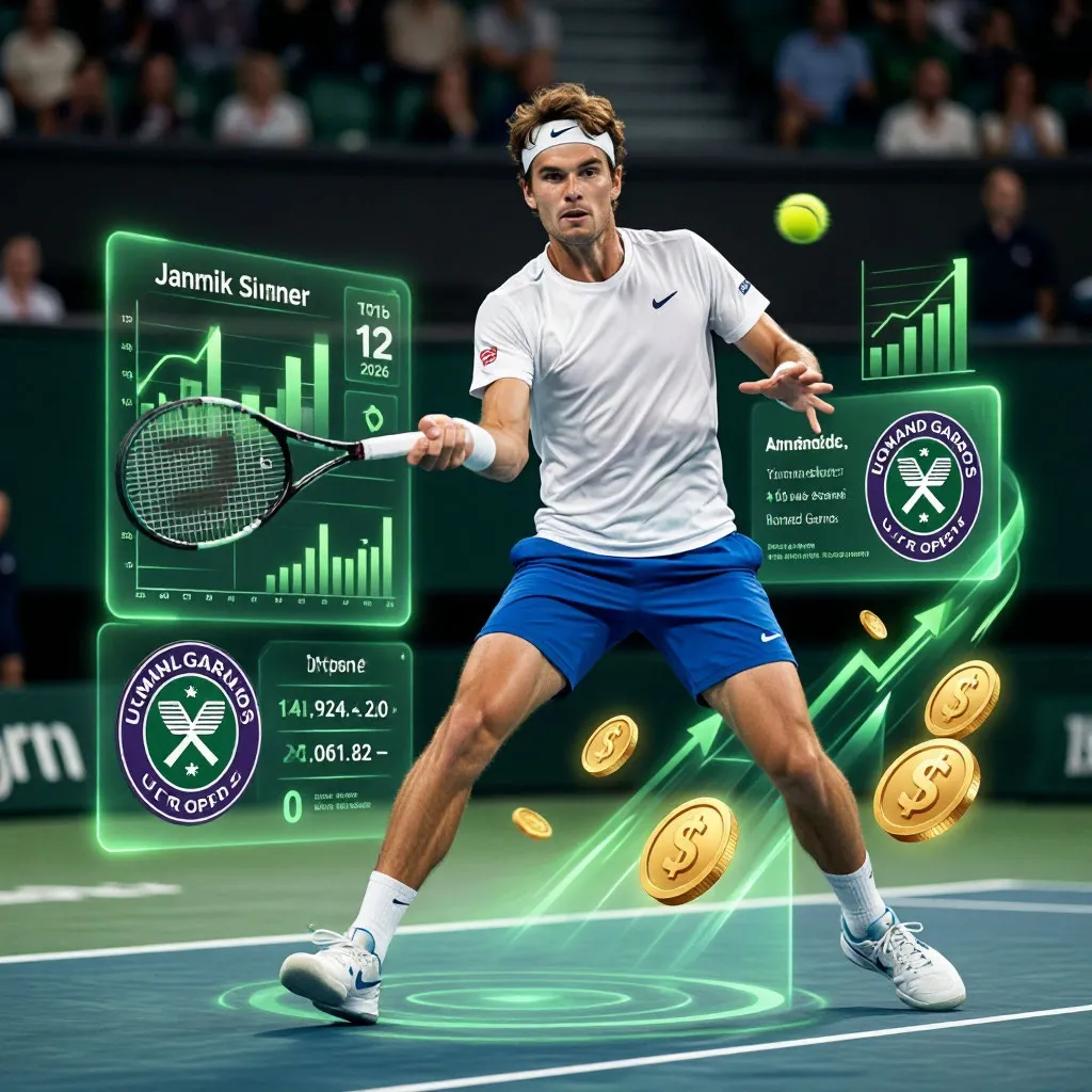 Scommesse sul tennis nel 2026: come puntare su Jannik Sinner e i tornei del Grande Slam